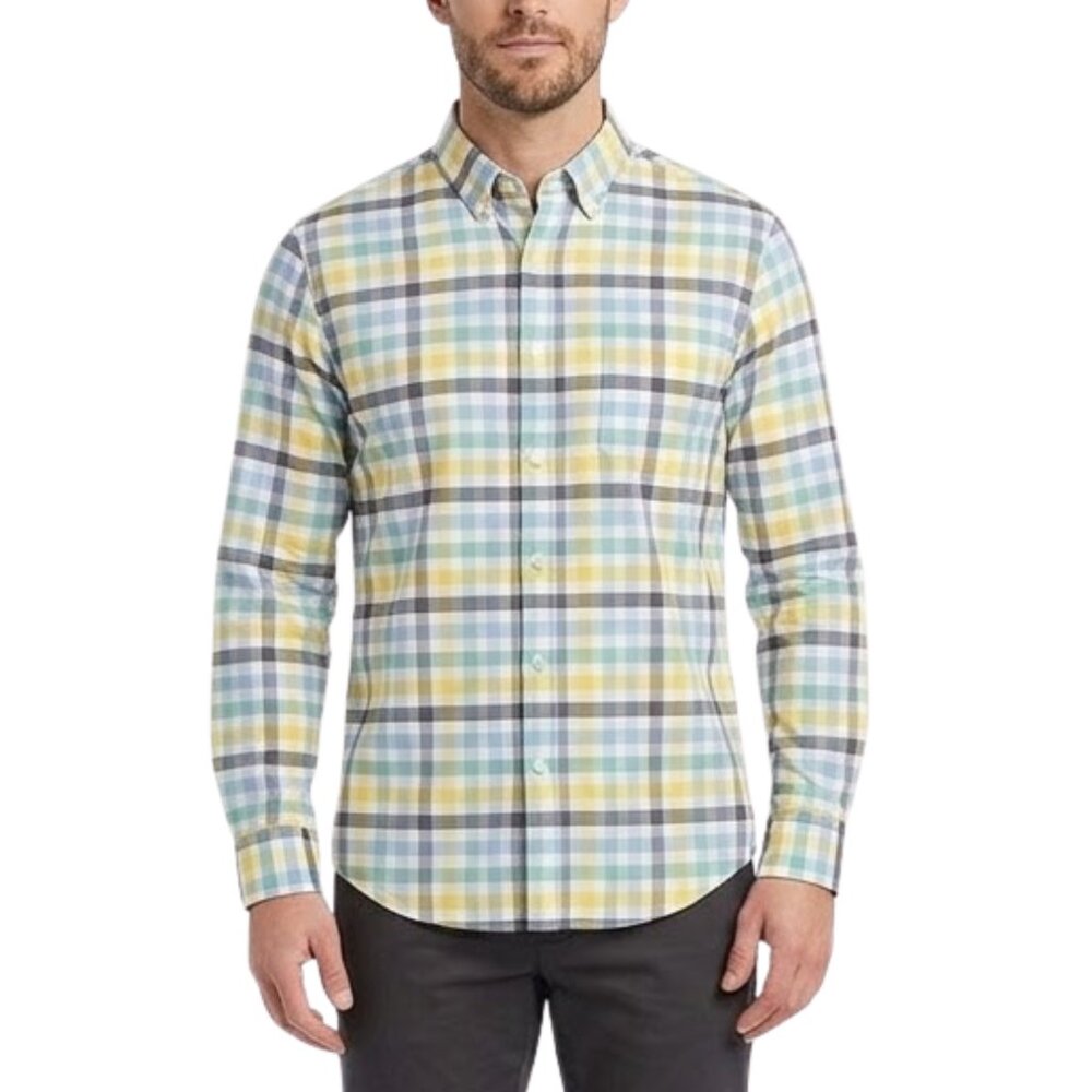 Banana Republic Men’s Small Soft Wash Standard Fit Plaid Button Down Shirt